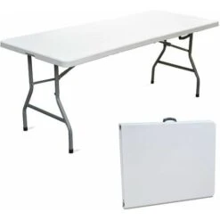 Papillon TAVOLO Pieghevole - 182cm - Mare Picnic - IN PVC CHIUDIBILE A VALIGETTA RESINA