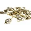 30 Pezzi Misti Vintage Scheletro Chiavi Fantasia Cuore Fiocco Collana Pendenti (bronzo)