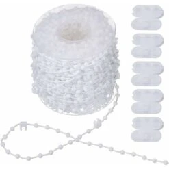 Catena Per Ciechi Verticali Da 20 M - Accessori Per Tende Verticali E 5 Connettori Per Cavi Ciechi