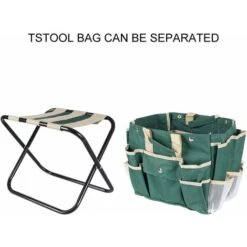 Sgabello Da Giardinaggio Pieghevole Con Borsa Attrezzi Inginocchiatoio Sedia Da Giardino Panca Da Giardino Verde -Giardino di Lusso 77292042 2