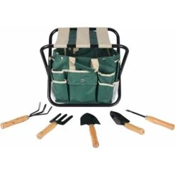 Sgabello Da Giardinaggio Pieghevole Con Borsa Attrezzi Inginocchiatoio Sedia Da Giardino Panca Da Giardino Verde -Giardino di Lusso 77292042 5