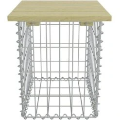 Nova Sgabello Da Giardino 40x40x45 Cm In Acciaio Zincato E Legno -Giardino di Lusso 77423596 5
