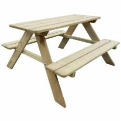 Nova Tavolo Da Picnic Per Bambini 89 X 89-6 X 50-8 Cm In Legno Di Pino