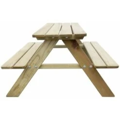 Nova Tavolo Da Picnic Per Bambini 89 X 89-6 X 50-8 Cm In Legno Di Pino -Giardino di Lusso 77423797 3