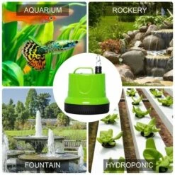 Mini Pompa Sommersa - 350L/H 6W Pompa Sommersa Pompa Acqua Subacquea Con 2 Ugelli Per Stagno, Acquario, Acquario, Giardino, Fontana, Pompa Acquario 4.3ft (1.3M) Cavo Di Alimentazione -Giardino di Lusso 77711157 3