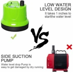 Mini Pompa Sommersa - 350L/H 6W Pompa Sommersa Pompa Acqua Subacquea Con 2 Ugelli Per Stagno, Acquario, Acquario, Giardino, Fontana, Pompa Acquario 4.3ft (1.3M) Cavo Di Alimentazione -Giardino di Lusso 77711157 4