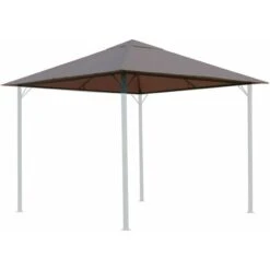 Tetto Di Ricambio Per Gazebo Da Giardino 3x3m 250g/m³ Marrone-Grigio