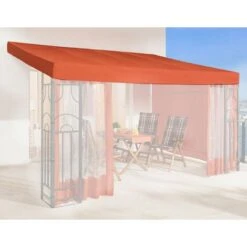 Tetto Di Ricambio Per Pergola Romana 3x4m Copertura Pergola Terra / Rotorange RAL 2001