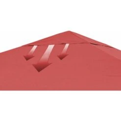 Tetto Di Ricambio Per Gazebo Foglie 3x3m Arancione-Rosso -Giardino di Lusso 78443840 5