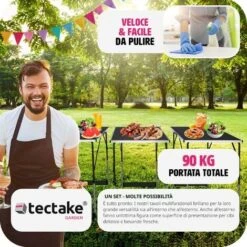 Tavolo Da Lavoro In Alluminio, 3 Pezzi - Banco Da Lavoro, Tavolo Da Lavoro, Banco Lavoro -Giardino di Lusso 8008705 4