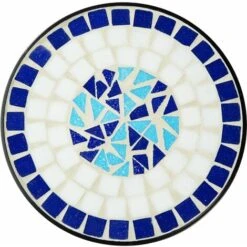 Tavolino Da Balcone Sgabello Portafiori Decorato A Mosaico 30 X 30 X 61,5 Cm - Tavolino, Tavolo Da Balcone, Tavolino Per Fiori -Giardino di Lusso 8009695 3