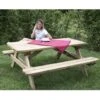 Tavolo Picnic In Legno PROFESSIONALE 180 X 160 Cm - Con Panche -Giardino di Lusso 8020449 1