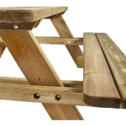 Tavolo Picnic In Legno PROFESSIONALE 180 X 160 Cm - Con Panche -Giardino di Lusso 8020449 4