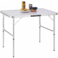 Tavolo Campeggio Picnic Alluminio 90x60x70 Pieghevole Valigetta Piano Formica -Giardino di Lusso 80438028 3