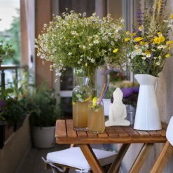 Relaxdays Statua Del Buddha Seduto, Figura H:17 Cm, Per Interni Ed Esterni, Resistente Alle Intemperie, In PVC, Bianco -Giardino di Lusso 80857192 5