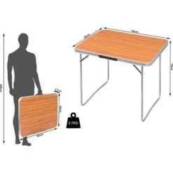 WOLTU Tavolino Da Campeggio Pieghevole Tavolo Portatile Da Picnic Giardino Alu Quercia -Giardino di Lusso 80878760 3