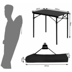 WOLTU Tavolo Campeggio Pieghevole In Alluminio Tavoli Richiudibili Portatile -Giardino di Lusso 80878786 3