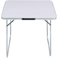 WOLTU Tavolino Da Campeggio Pieghevole Tavolo Portatile Da Picnic Giardino Alu Bianco