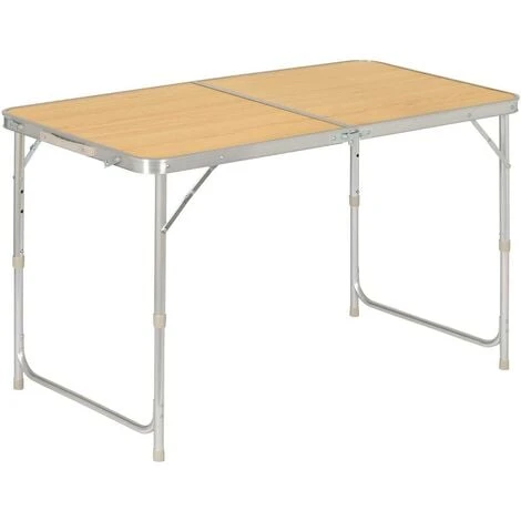 WOLTU Tavolo Da Campeggio Pieghevole Portatile Con Maniglia Per Picnic Giardino Quercia 3 WOLTU Tavolo Da Campeggio Pieghevole Portatile Con Maniglia Per Picnic Giardino Quercia
