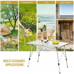 WOLTU Tavolo Da Campeggio Pieghevole Portatile Per Picnic Giardino Altezza Regolabile -Giardino di Lusso 80879203 3