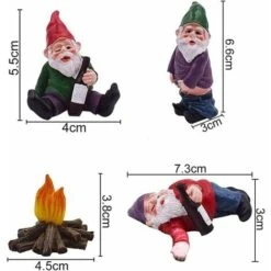 Statue Di Gnomi Da Giardino, Decorazione Artistica Da Giardino All'aperto ， 3 Statue Di Barba Bianca Uso Di Figurine Di Gnomi Per Decorazioni Da Giardino Su Prato, Ornamenti In Resina, Impermeabile-RE -Giardino di Lusso 80961285 5