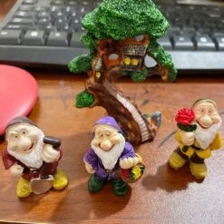Gnomo Da Giardino Tree House Decor Gnome Tree House Set Outdoor Decor Garden Home Decor Ornamenti Da Fiaba Miniature READCLY -Giardino di Lusso 80961961 3