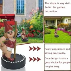 Gnomo Da Giardino Per Esterni Gnomo In Resina Statua Decorazione, Statua Di Gnomo Statuetta Da Giardino Impermeabile, Gnomo Da Giardino Per Decorazione Di Prato, Balcone E Terrazza, 13 Cm × 7 Cm-READC -Giardino di Lusso 80962075 2