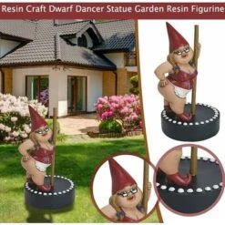 Gnomo Da Giardino Per Esterni Gnomo In Resina Statua Decorazione, Statua Di Gnomo Statuetta Da Giardino Impermeabile, Gnomo Da Giardino Per Decorazione Di Prato, Balcone E Terrazza, 13 Cm × 7 Cm-READC -Giardino di Lusso 80962075 3