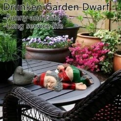 Gnomo Da Giardino Divertente Gnomo Da Giardino Statua Decorazione Gnomo Ubriaco Statua Da Giardino Gnomo Da Esterno Figurine Scultura Gnomo Da Giardino Decorazione Per Prato All'aperto Per La Casa REA -Giardino di Lusso 80962080 2