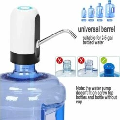 Pompe à Bouteille D'eau, Pompe à Eau Potable Automatic De Chargement USB De 5 Gallons, Pichets Universels De 2 à 5 Gallons Distributore Di Bouteille D'eau électrique Portable Pour Bureau, Camping READ -Giardino di Lusso 80962142 3