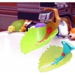 READCLY-Cartoon Faucet Extender Lavandino Maniglia Prolunga, Stile Foglia Cartone Animato, Divertente E Interessante Per Il Lavaggio Delle Mani, 2 Pezzi -Giardino di Lusso 80962316 2