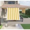 Tenda Da Sole A Caduta Con Bracci 200cm Telo Impermeabile Giallo E Bianco Golisa -Giardino di Lusso 80988396 1