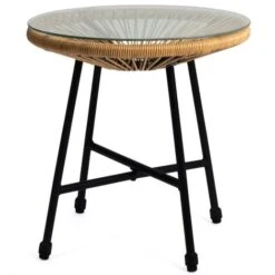 Set Di Mobili Da Giardino IZMIR - Tavolo E 2 Poltrone Con Corda Effetto Rattan -Giardino di Lusso 81211914 3