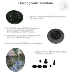 None Fontana Solare Pompa Dell'acqua Solare Nessuna Batteria Per Piante O Elettricità Per Laghetto / Piscina / Decorazione Del Giardino -Giardino di Lusso 81351722 3