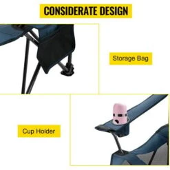 Sedia Sdraio Da Campeggio In Blu Poltrona Prendisole Giardino Spiaggia -Giardino di Lusso 82818517 5