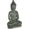 Buddha Interno Ed Esterno H65 - Statua Di Buddha Seduto In Pietra, Grigio, Ossido Di Magnesio, Sabbia, Fibra Di Vetro, 36,8x24x65 Cm - Atmosphera Créateur D'intérieur