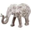 Elefante In Resina Sbiancata H20 - Natural Instinct - Elefante Di Decorazione A Posa, In Poliresina, Altezza 20 Cm, Grigio, Esiste In Diverse Dimensioni - Atmosphera Créateur D'intérieur
