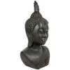 Testa Di Buddha H113 - Testa Di Buddha, Nero, Ossido Di Magnesio, Fibra Di Vetro, Sabbia, Altezza 113 Cm - Atmosphera Créateur D'intérieur