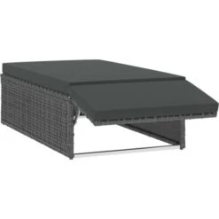 Set Divani Da Giardino 2 Pz Con Cuscini In Polyrattan Grigio VidaXL -Giardino di Lusso 83808851 5