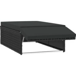 Set Divani Da Giardino 2 Pz Con Cuscini In Polyrattan Nero VidaXL -Giardino di Lusso 84062534 5