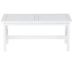 Tavolo Da Giardino In Legno Bianco 100 X 55 Cm Baltic -Giardino di Lusso 8414718 4
