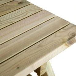 TAVOLO CON PANCHE PIC NIC LEGNO ESTERNO GIARDINO TAVOLI 180x160x70cm -Giardino di Lusso 84165118 3
