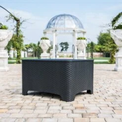 Tavolino Basso Con Contenitore Porta Cuscini Per Giardino Ed Esterni Bar Ed Hotel Raffaello -Giardino di Lusso 8435338 2