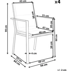 Set Di 4 Sedie Da Giardino In Metallo Nero Grigio Chiaro Cuscini In Legno Busseto 9 Set Di 4 Sedie Da Giardino In Metallo Nero Grigio Chiaro Cuscini In Legno Busseto -Giardino di Lusso 84708751 3