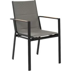 Set Di 4 Sedie Da Giardino In Metallo Nero Grigio Chiaro Cuscini In Legno Busseto 10 Set Di 4 Sedie Da Giardino In Metallo Nero Grigio Chiaro Cuscini In Legno Busseto -Giardino di Lusso 84708751 4