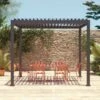 Pergola Bioclimatica Grigio Antracite - Triomphe - 300x300cm, Alluminio, Con Lamelle Orientabili