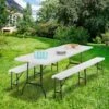 Tavolo Pieghevole Portatile Da 180 CM E 2 Panche Pieghevoli Per Il Campeggio O Il Ricevimento -Giardino di Lusso 85683918 1