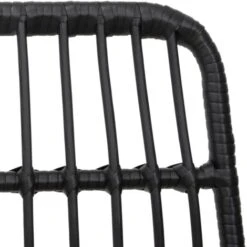 Set Da Pranzo Da Giardino 3 Pz Nero In Polyrattan VidaXL -Giardino di Lusso 85812371 5