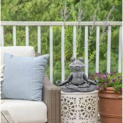 Giardino Di Pietra, Ornamento Di Buddha Rana, Statua Di Rana Di Meditazione All'aperto, Statua Di Rana Di Meditazione Per La Decorazione Domestica, Arte All'aperto (13 5,5 9,5 Cm) -Giardino di Lusso 85902677 4 1