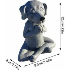 Stone Garden Tatue, Cane Buddha Ornamento, Statua Di Cane Da Meditazione All'aperto, Statua Di Cane Da Meditazione Per La Decorazione Domestica, Arte All'aperto -Giardino di Lusso 85904079 5